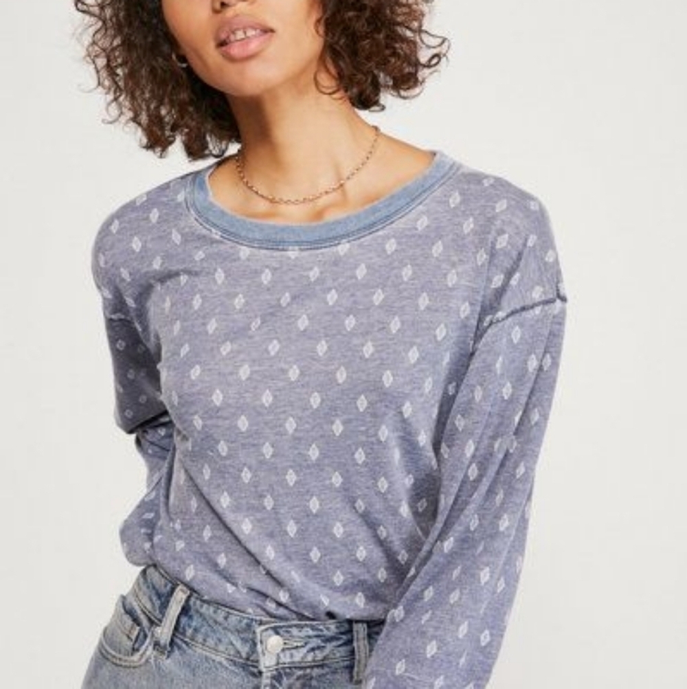 We the Free Arielle Print Long Sleeve Tee XS